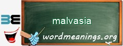 WordMeaning blackboard for malvasia